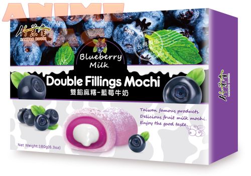 Японски сладки мочи Double filling Mochi Blueberry Milk 180g 