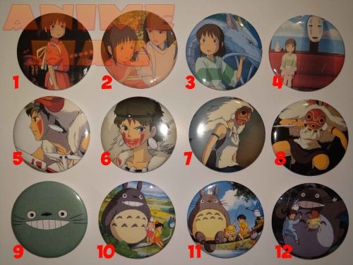 Buttons Studio Ghibli