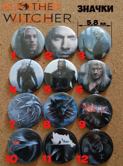 The Witcher Buttons 