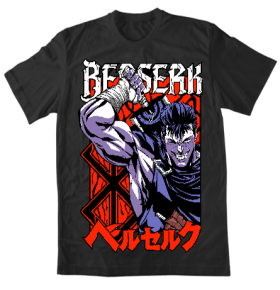 Тениска Berserk - Guts Kanji