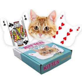 kitty Shaped deck playing cards