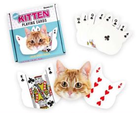 kitty Shaped deck playing cards