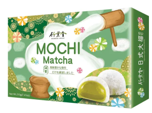 Японски сладки мочи Matcha Green Tea Mochi - 210g